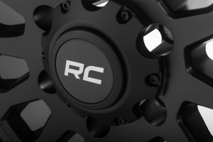 Chevrolet K1500 Wheel - Rough Country - 87 Series Simulated Beadlock - Black/Machined - '88-'99